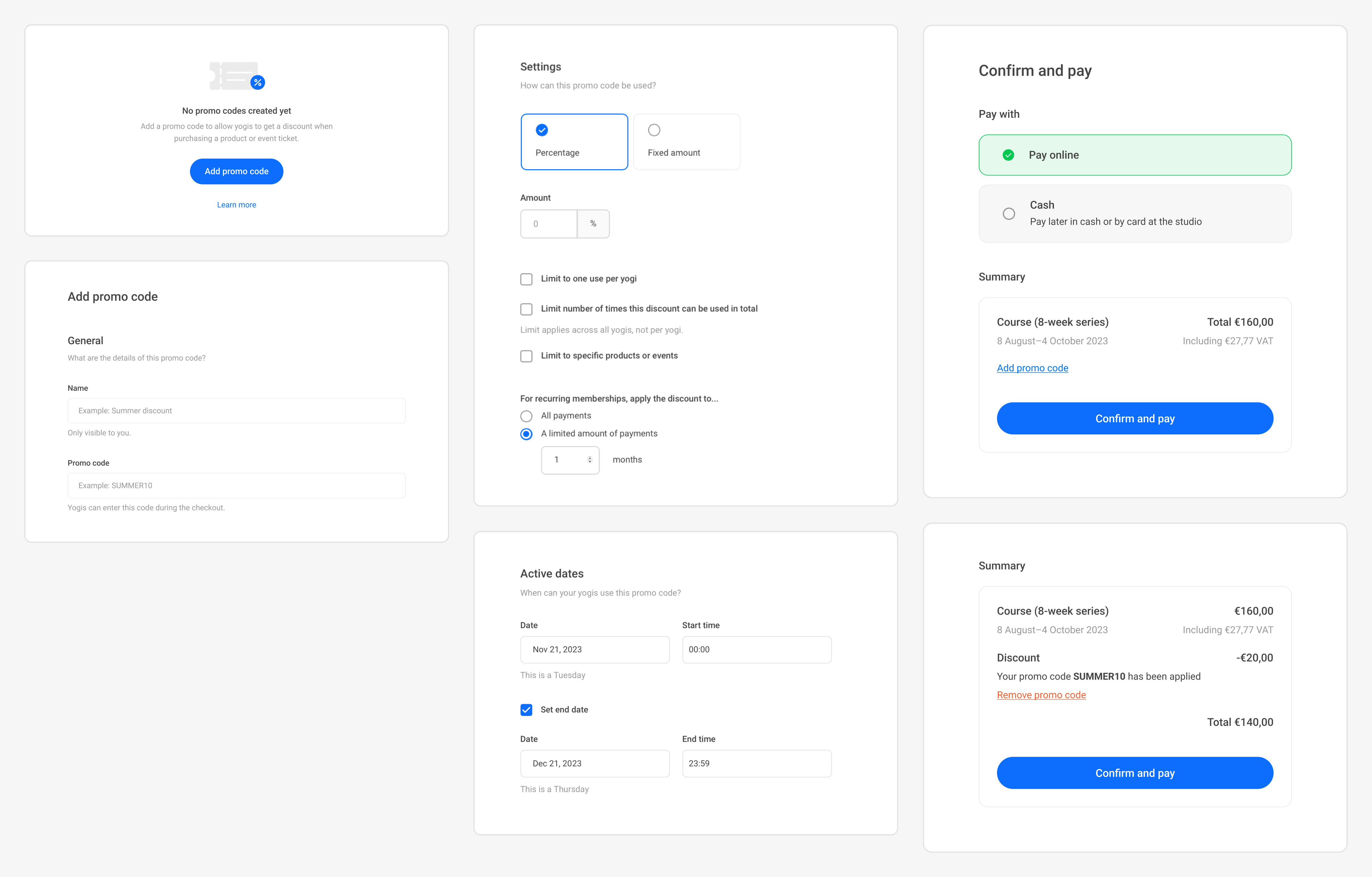 Design of promo codes